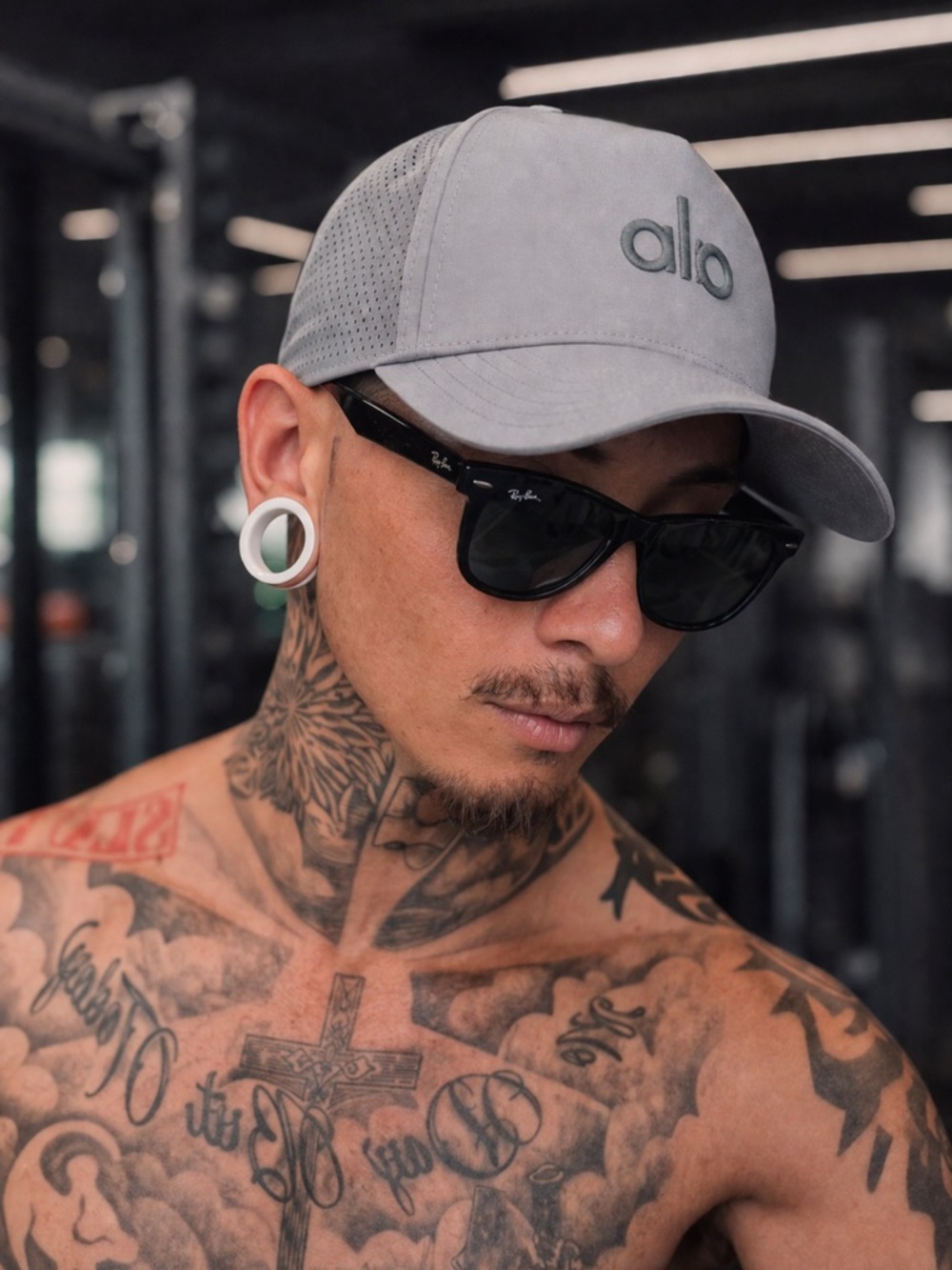 ALO Yoga Men's Light Gray Logo Cap